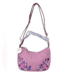 Disney x Vera Bradley Beauty & The Beast Quilted Floral Shoulder Bag NWT